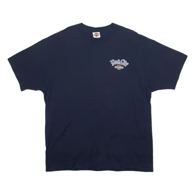 HARLEY DAVIDSON Park City Mens Biker T-Shirt Blue USA 2XL