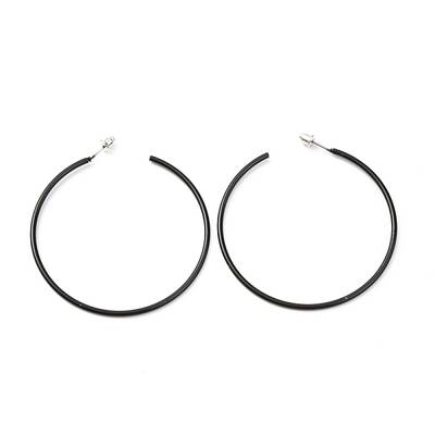 Tarnish Resistant Baking Paint 201 Stainless Steel Half Hoop Earrings