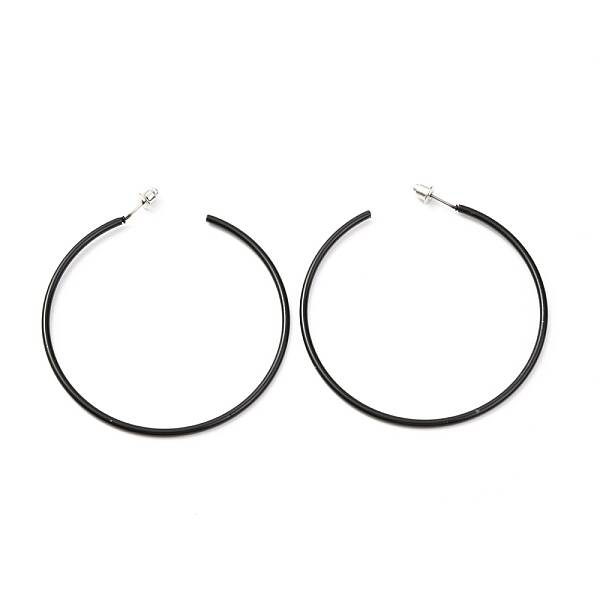 Tarnish Resistant Baking Paint 201 Stainless Steel Half Hoop Earrings