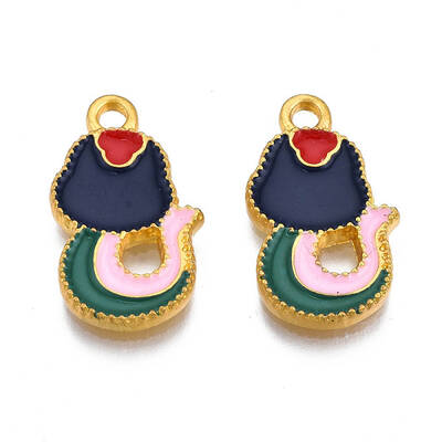 Rack Plating Alloy Enamel Pendants