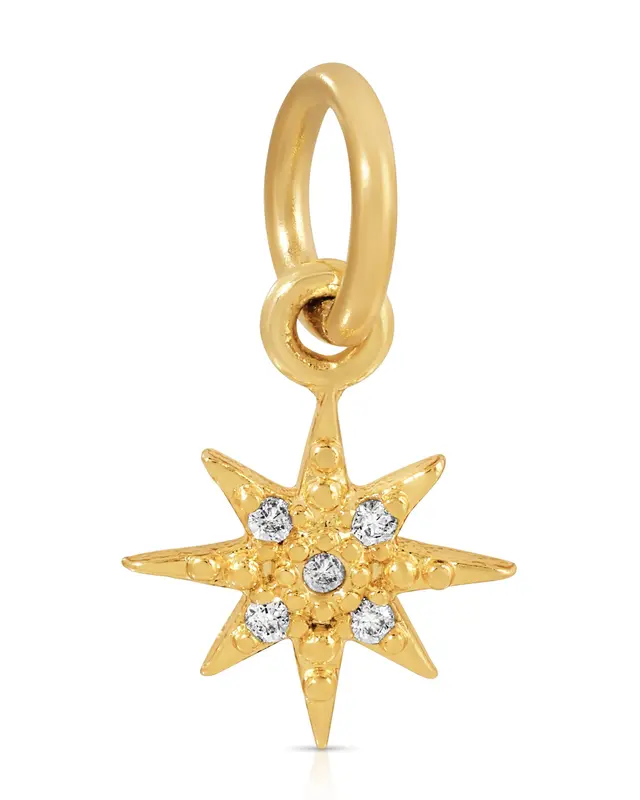 6 Point Star Charm | Metal Color: Gold