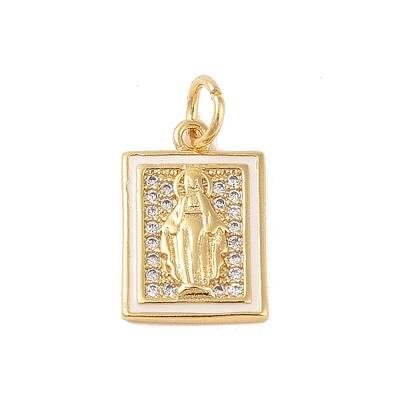 Brass Micro Pave Clear Cubic Zirconia Pendants