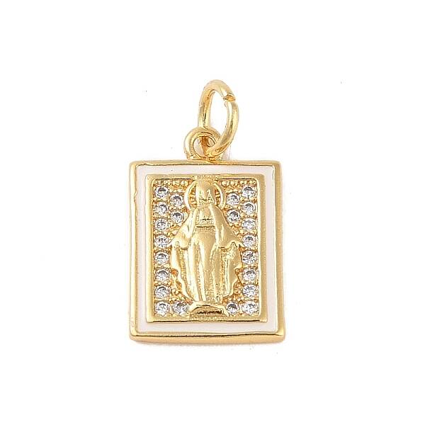 Brass Micro Pave Clear Cubic Zirconia Pendants