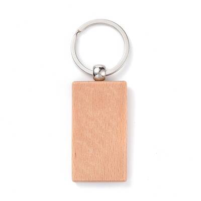 Natural Wood Keychain