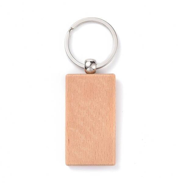 Natural Wood Keychain