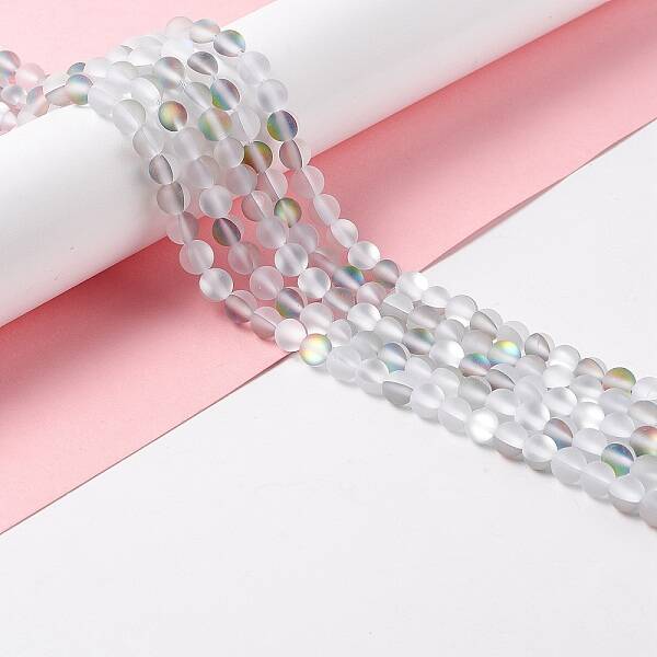 Synthetic Moonstone Beads Strands