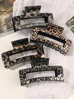 Leopard Pattern Hair Claws, Casual Versatile Hair Accessories for Women, Minimalist Headwear Suitable for Thick Hair, Fashion...