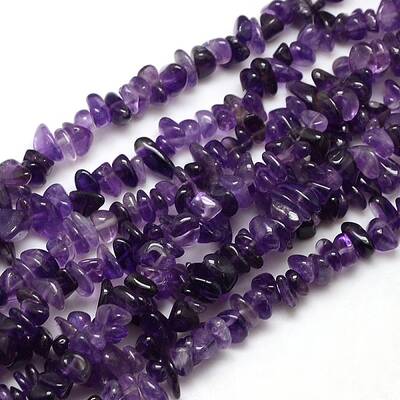Natural Amethyst Chips Beads Strands