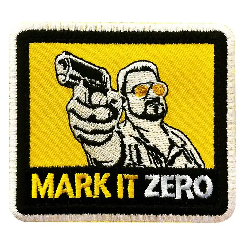 Mark It Zero Big Lebowski Embroidered or PVC Hook Patch [3.0 inch Hook - MZ-1]