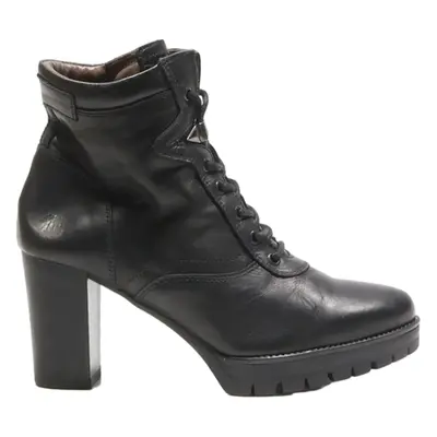 NERO GIARDINI Lace-Up Boots Black Leather Womens UK 5