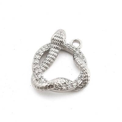 Brass Micro Pave Cubic Zirconia Pendants