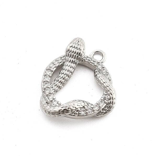 Brass Micro Pave Cubic Zirconia Pendants