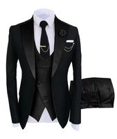 Men's Slim Fit 3-piece Suit Set - Double Breasted Blazer, Vest & Pants for Weddings and Formal Events casual suit Mens Slim w...