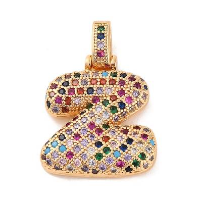 Brass Micro Pave Cubic Zirconia Pendants