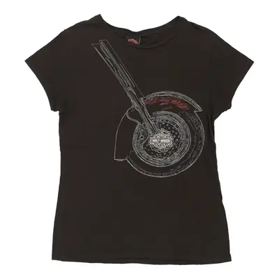 Harley Davidson Graphic Top - 2XL Black Cotton