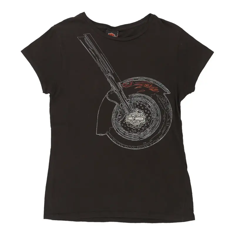 Harley Davidson Graphic Top - 2XL Black Cotton