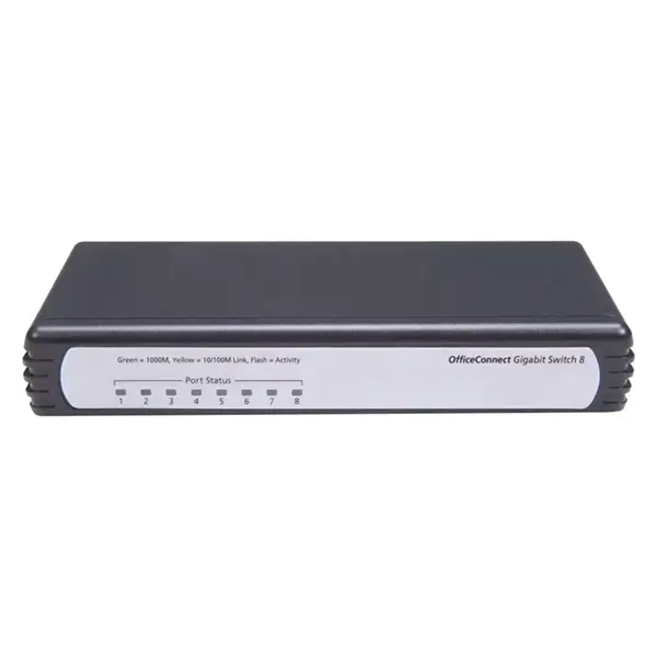 JD841A#ABB HP OfficeConnect V1405C-8G 8 x RJ-45 Ports 10/100/1000Base-T Layer 2 Unmanaged Rack-mountable Gigabit Ethernet Net...