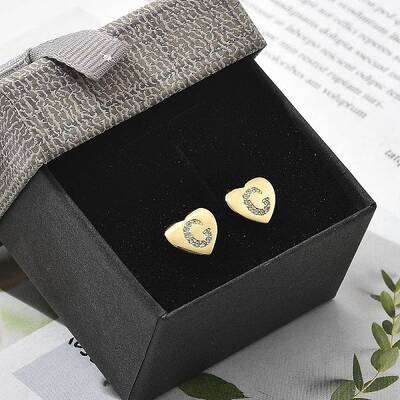 Rack Plating Brass Micro Pave Clear Cubic Zirconia Stud Earrings