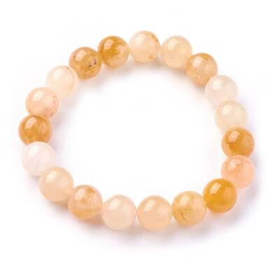 Natural Topaz Jade Beads Stretch Bracelets