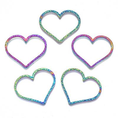 Rainbow Color 201 Stainless Steel Linking Rings