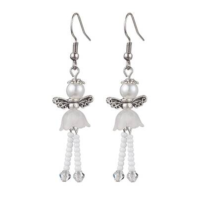 304 Stainless Steel Fairy Dangle Earrings