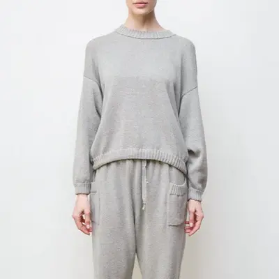 mimi hand knit sweater - grey | Size: medium