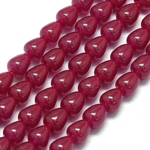 Lab Grown Red Corundum Beads Strands