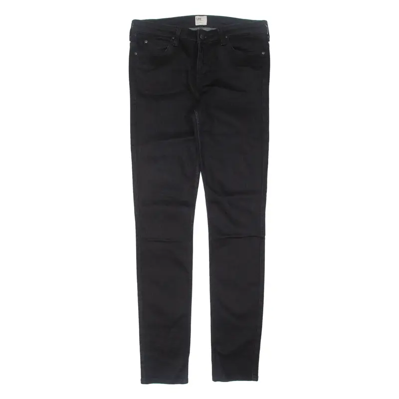 LEE Womens Jeans Black Regular Straight W30 L32