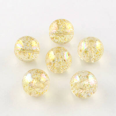 Round AB Color Transparent Acrylic Beads