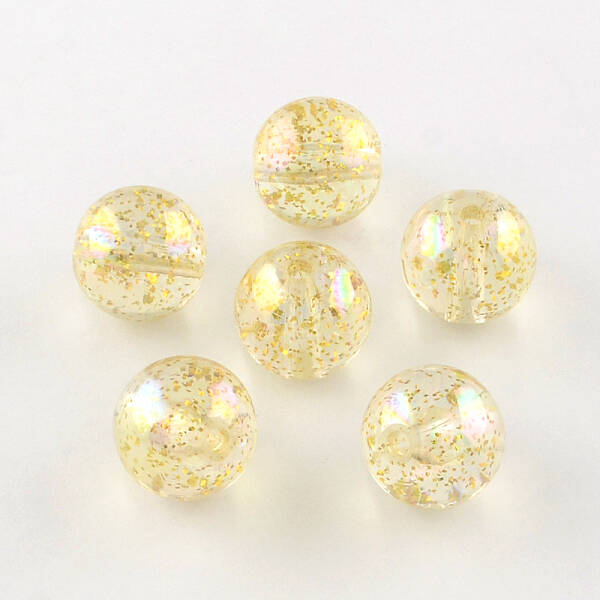 Round AB Color Transparent Acrylic Beads