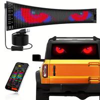 2 LED Scrolling Screen-Devil's Eye Evil,Smart APP Wireless Connection Control LED Programming Screen Animation Effects,Suitab...