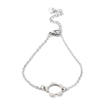 Tarnish Resistant 201 Stainless Steel Link Bracelets with Cable Chains