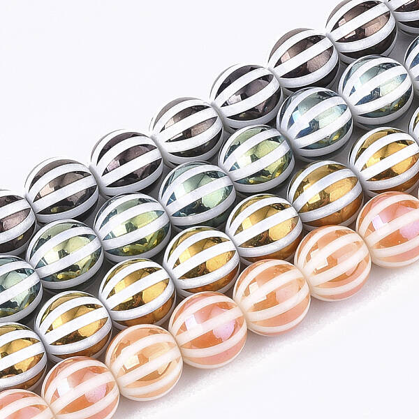 Electroplate Glass Beads Strands