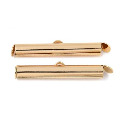 Brass Slide On End Clasp Tubes