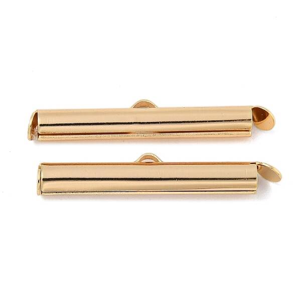 Brass Slide On End Clasp Tubes