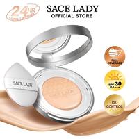 SACE LADY Oil Control BB Cushion Foundation, Full Coverage Long Lasting Ultra Matte BB Foundation Makeup Covers Face Blemishe...