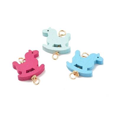 Spray Painted Wood Connector Charms