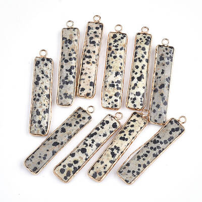 Natural Dalmatian Jasper Pendants