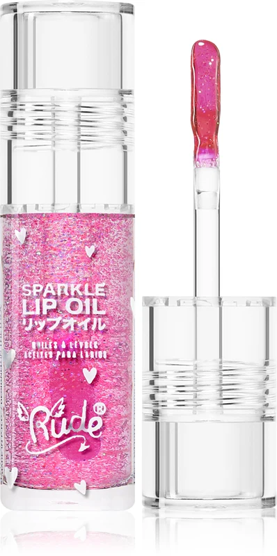 Rude Cosmetics Manga Collection Sparkle Lip Toning Oil Moisturizing Effect Color Strawberry 4 g