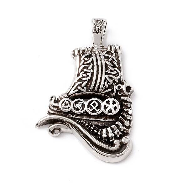 Tibetan Style 304 Stainless Steel Pendants