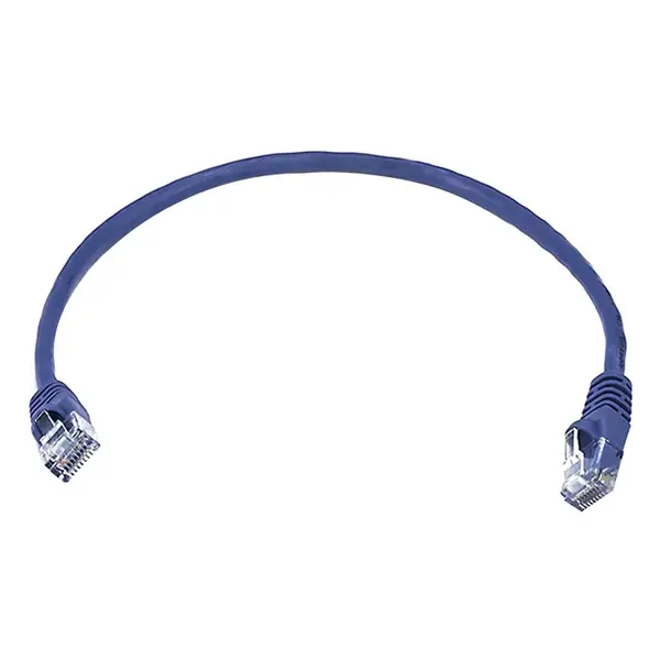 2293 Monoprice Cat6 Ethernet Patch Cable Snagless RJ45 Stranded 550MHz UTP Pure Bare Copper Wire 24AWG 1ft Purple