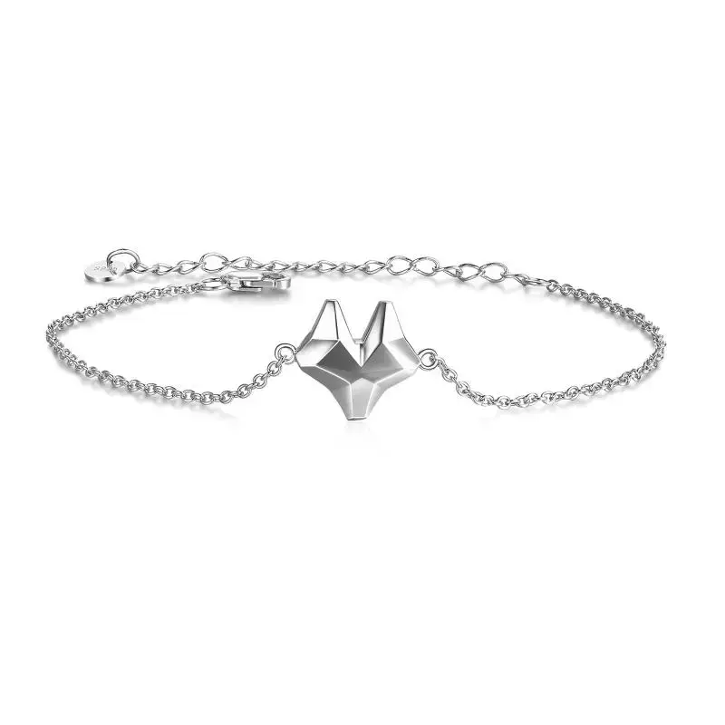 Sterling Silver Fox Charm Bracelet