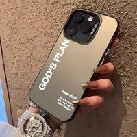Phone case for iPhone 16 Pro Max 15 Plus 14 13 12 11 XR XS GOD'S PLAN Pattern Full Body Protection Anti-Scratch PC Smartphone...
