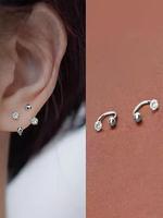 C-shaped Artificial Zircon Decor Earrings, 2 Counts Fashionable Ear Cuff Earrings for Women & Girls for Party, Daily Decor, ...