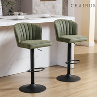 【FathersDayGift】CHAIRUS Bar Stools Set of 2, Modern PU Leather Swivel Counter Stool, Adjustable Hydraulic Bar Stool,Ergon...