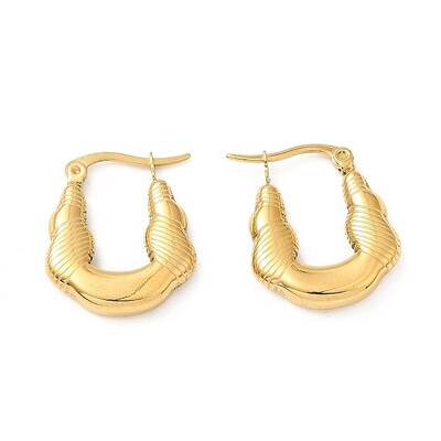 Ion Plating(IP) 304 Stainless Steel Hoop Earrings