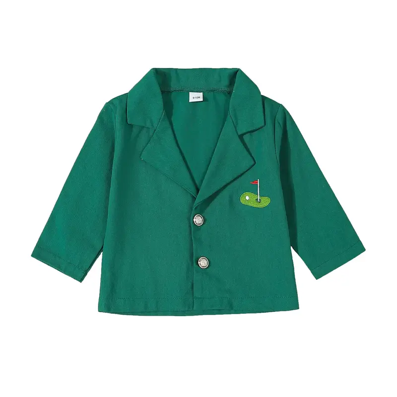 Baby Boy Girl Golf Jacket Toddler Golf Clothes Long Sleeve Lapel Button Down Top 1st 2nd Birthday Outfit Spring Golf Coat