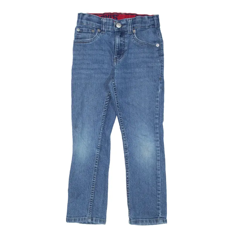 LEVI'S 511 Jeans Blue Denim Slim Straight Stone Wash Boys W21 L20