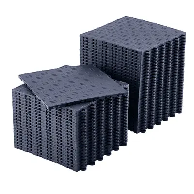 Garvee 100 Pack 12X12 Interlocking Garage Floor Tiles,Double-Sided Non-Slip Flooring, Heavy Duty PVC Garage Flooring Tiles ...