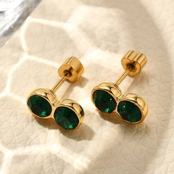 Ion Plating(IP) 304 Stainless Steel Stud Earrings